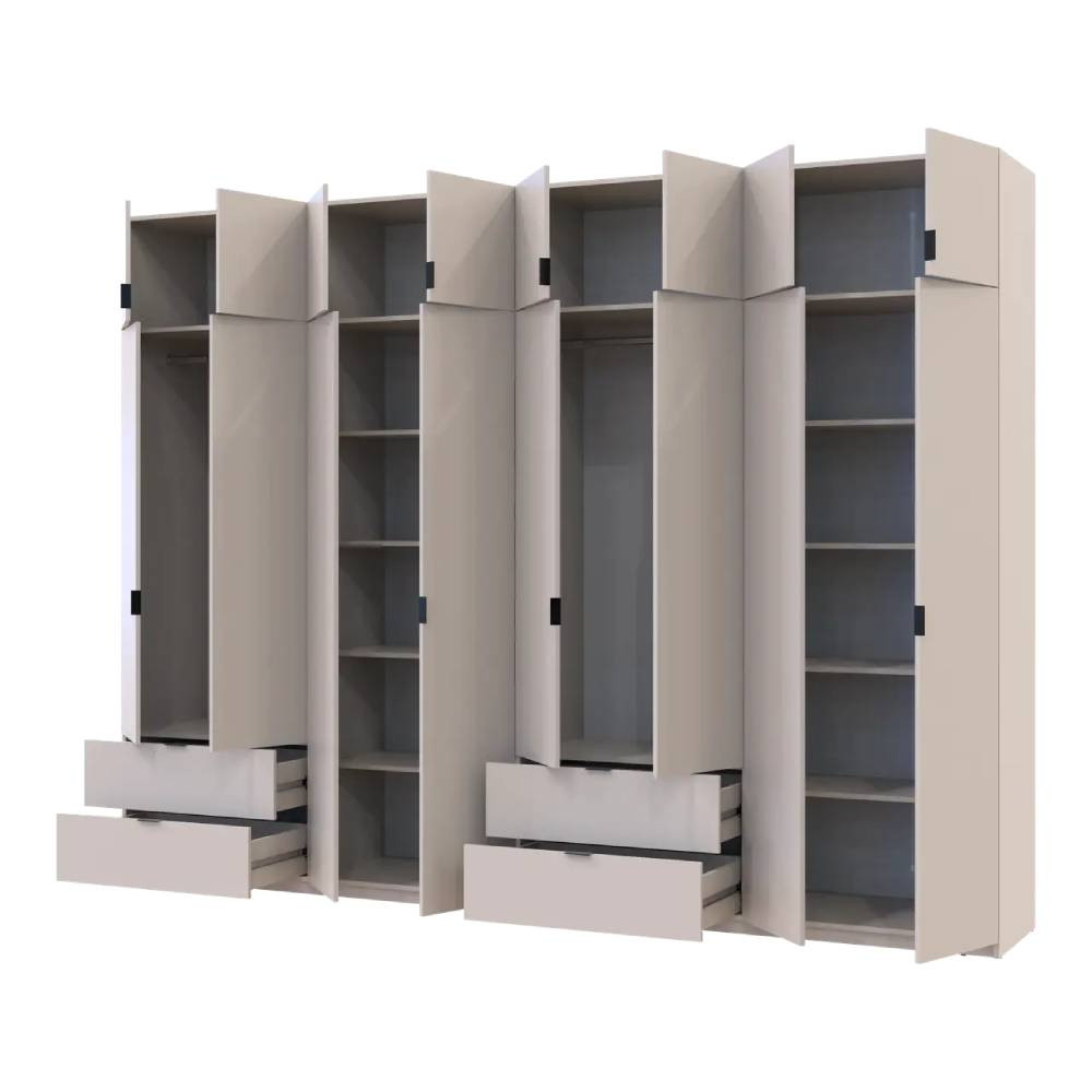 Шкаф для одежды Doros Лукас Кашемир 4+4 ДСП 320х50х240 DRS-011720 (42005128) Днепр - изображение 2