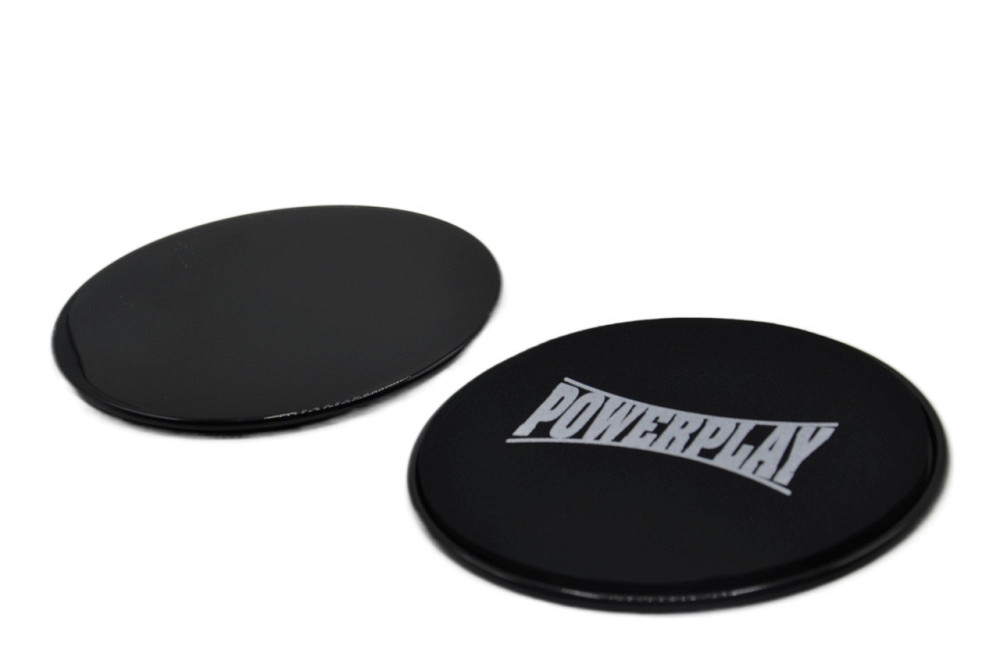 Диски-слайдери для ковзання фітнесу та пілатесу PowerPlay 4332 Sliding 18см Чорні Київ - фото 7