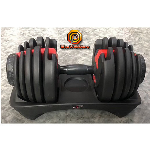 Гантель з регульованою вагою VNK з вагою від 2,5 до 24 кг сталева з прогумованою ручкою і підставкою 1 шт Київ - фото 2