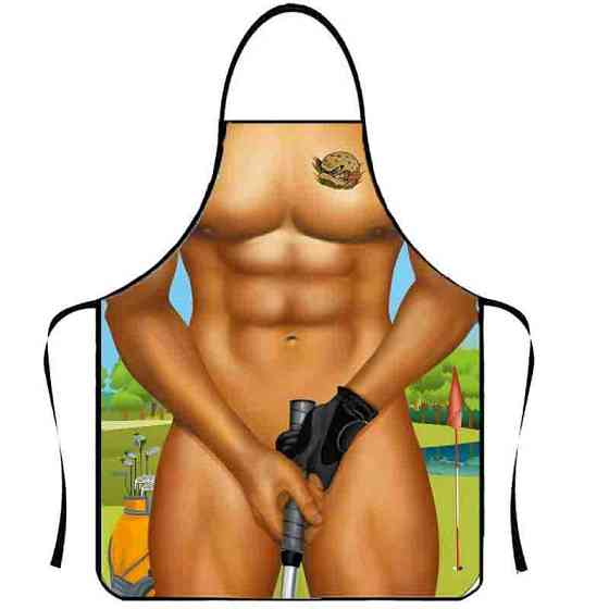 Фартух з приколом для чоловіків Гольф 75 на 60 см різнобарвний Київ