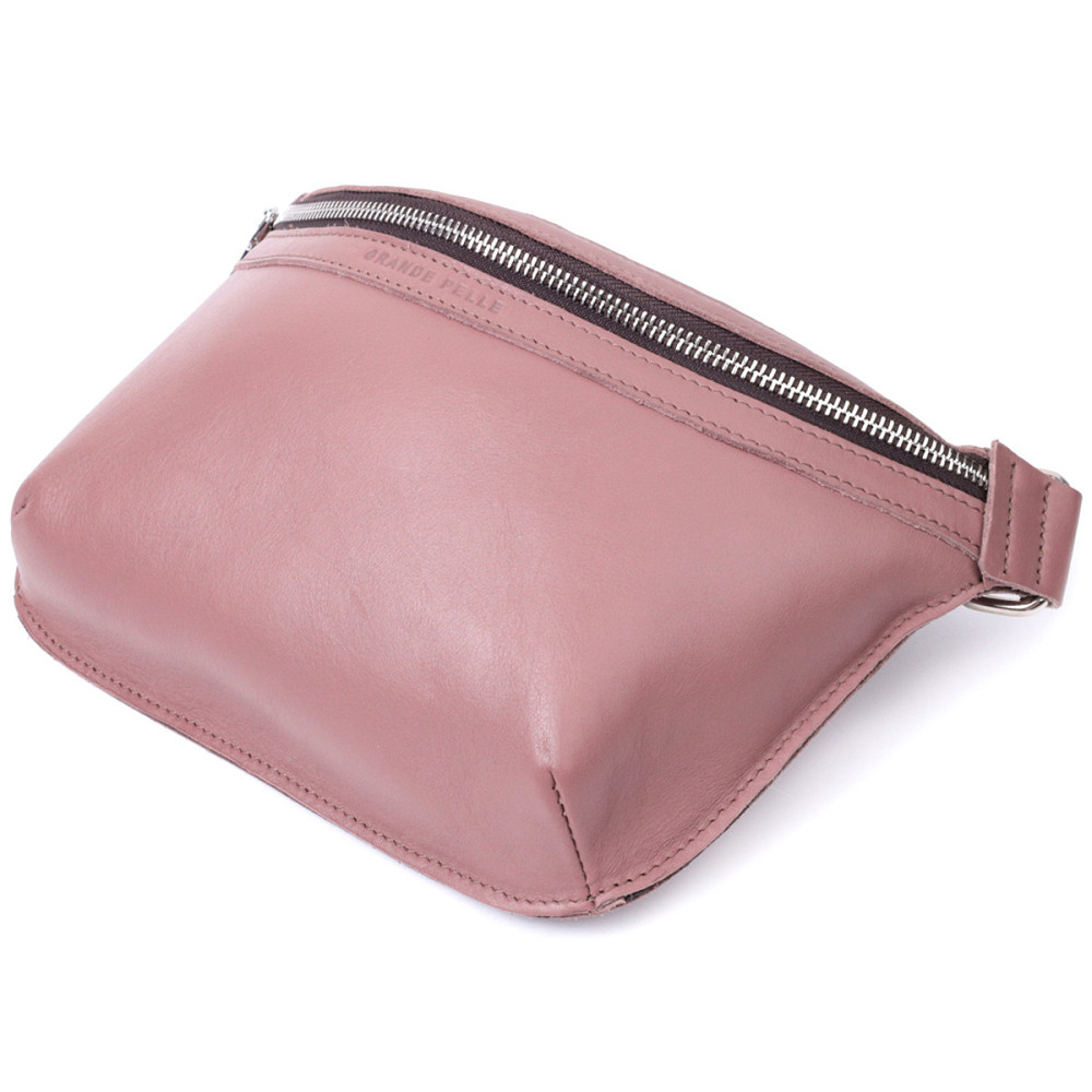 Цікава бананка для жінок з натуральної шкіри Бежевий (GRANDE PELLE) Київ - фото 9