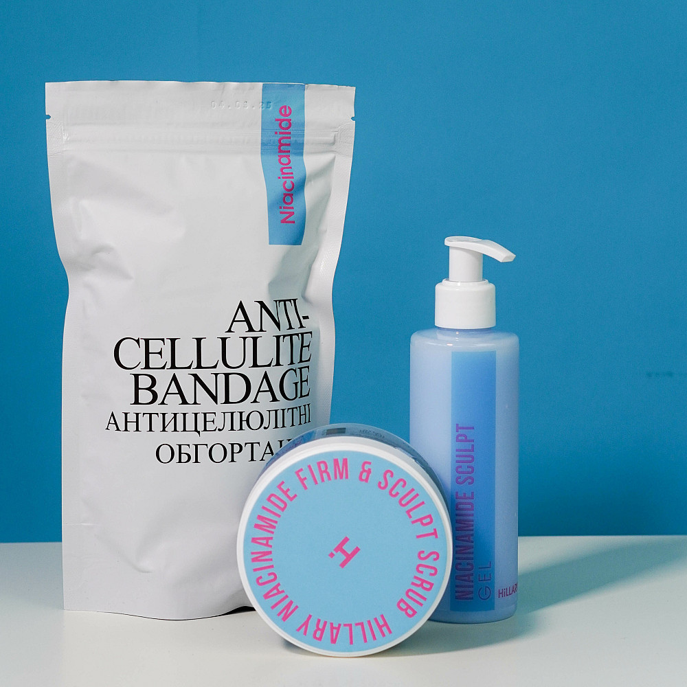 Антицеллюлитные моделирующие обертывания для тела с ниацинамидом Niacinamide Cold Slim Hillary Киев - изображение 9