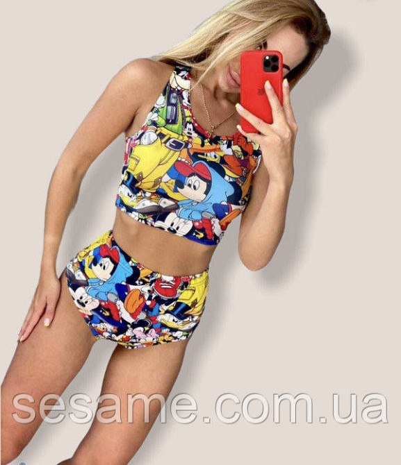 Яскравий 🌟комплект disney велосипедки та топ/шорти та топ Харків - фото 7