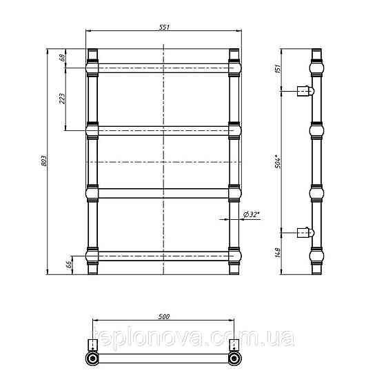 Сушарка для рушників водяна Retro 500х800 Чернівці