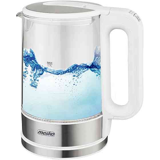 Електрочайник Mesko MS 1301 white 1850-2200Вт/ 1.7л/ скло/ встановлення температури Вінниця