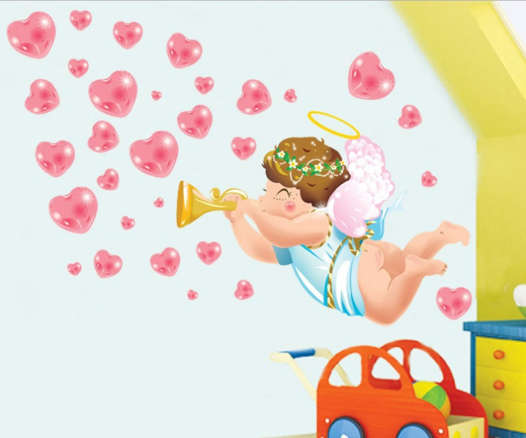 Самоклеюча наклейка на стіну Купідончик Київ - фото 3