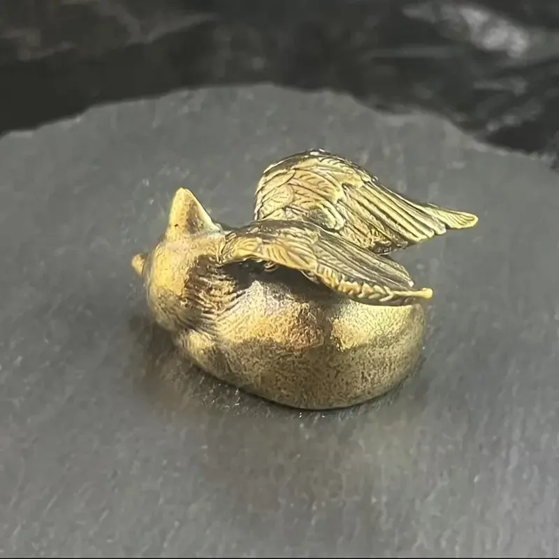 Фигурка «Спящий кот-ангел-хранитель» из латуни Киев - изображение 5