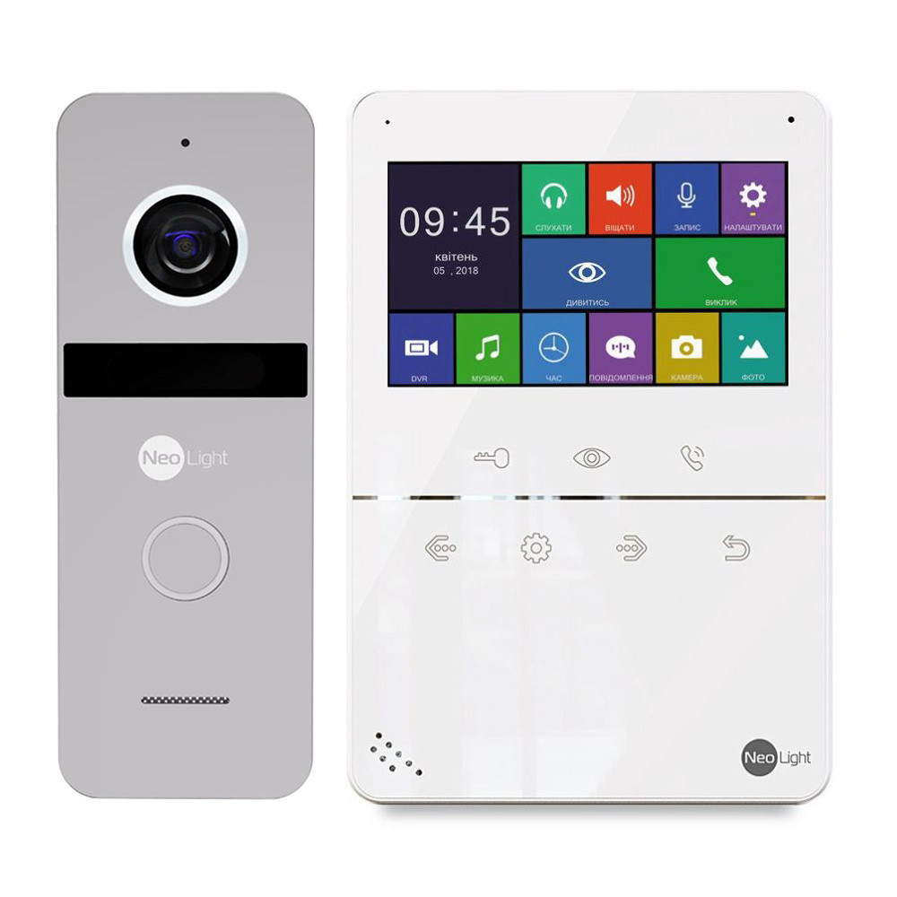 Комплект видеодомофона NeoLight TETTA+ и панель вызова SOLO Silver Киев - изображение 1