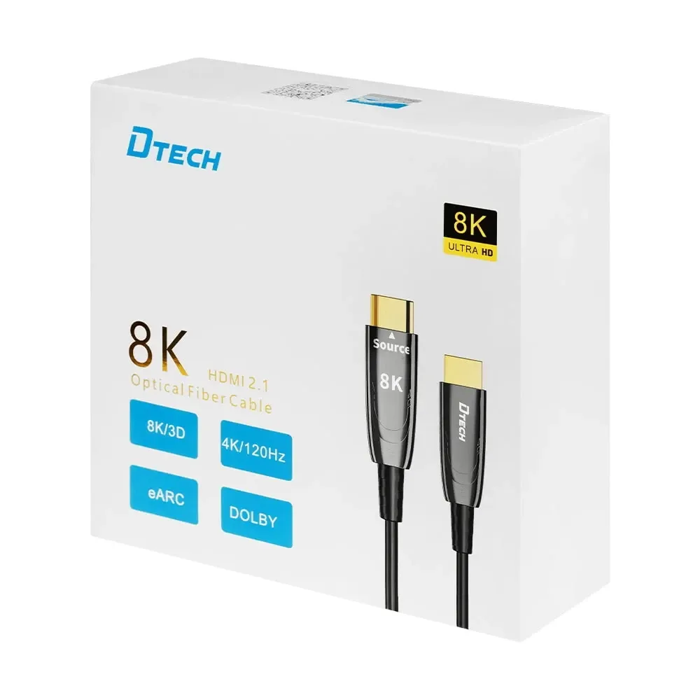Кабель оптичний HDMI 2.1 100m Dtech DT-HOF8100 (74-00140) Київ - фото 18