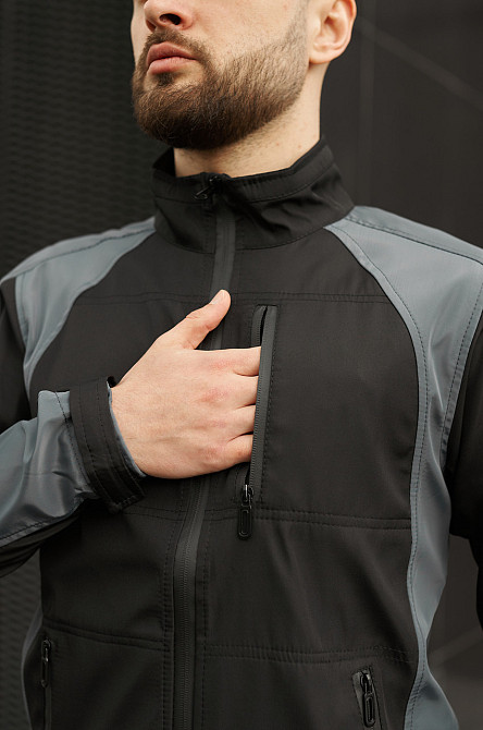Чоловіча куртка soft shell спортивна софтшел демісезонна softshell осінь весна 'iForce' сіра L Одеса - фото 9