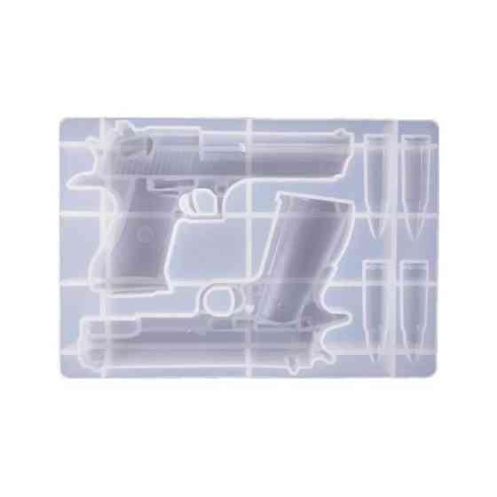 Молд силиконовый Пистолеты и патроны 175 на 120 мм серый Киев