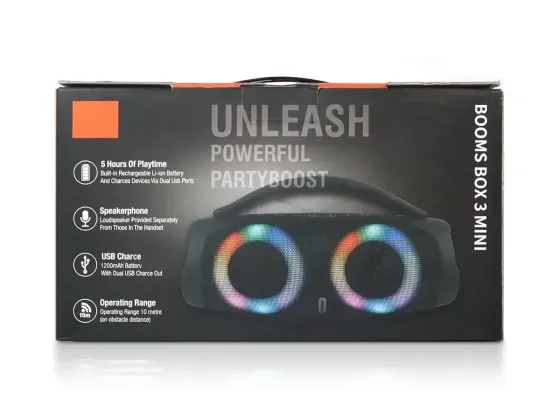 Портативна Bluetooth колонка Boombox 3 Mini B11 RGB 10W з підсвіткою, PowerBank та вологозахистом Одеса
