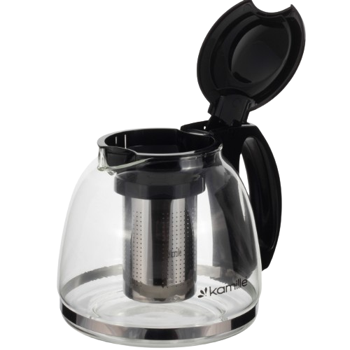 Заварник 1100мл зі з'ємним ситечком скло/нержавіюча сталь 0779M KAMILLE Житомир - фото 3