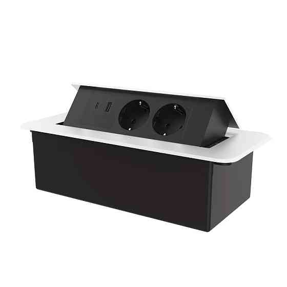 LIVOLO Меблева розетка потрійна LIVOLO біла, вбудована у стільницю, з USB-A і USB Type-C 36 Вт, Коломыя