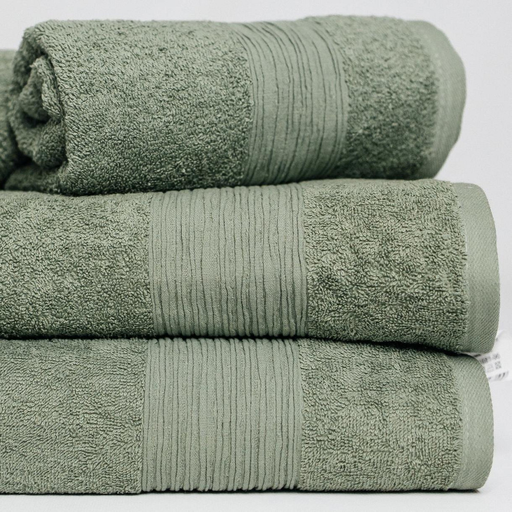 Набір Махрових рушників , Махра,Оливковий, 50/90 та 70/140 Київ - фото 3