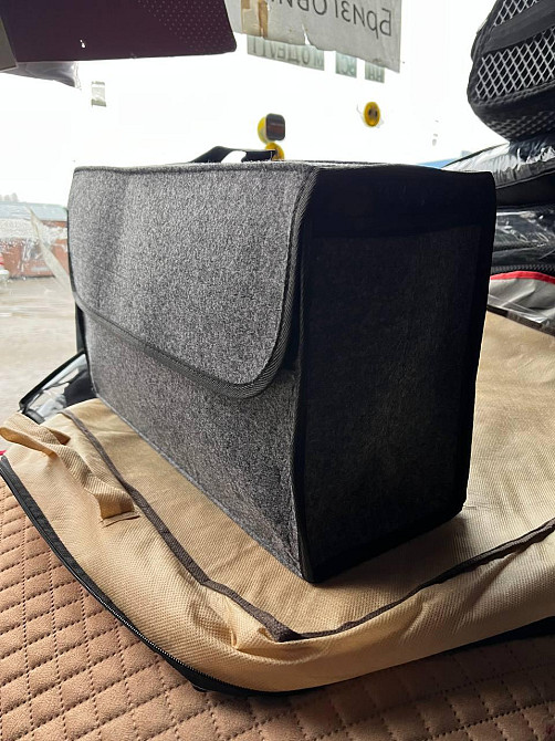 Сумка-органайзер в багажник авто, з фетру, сіра Київ - фото 2