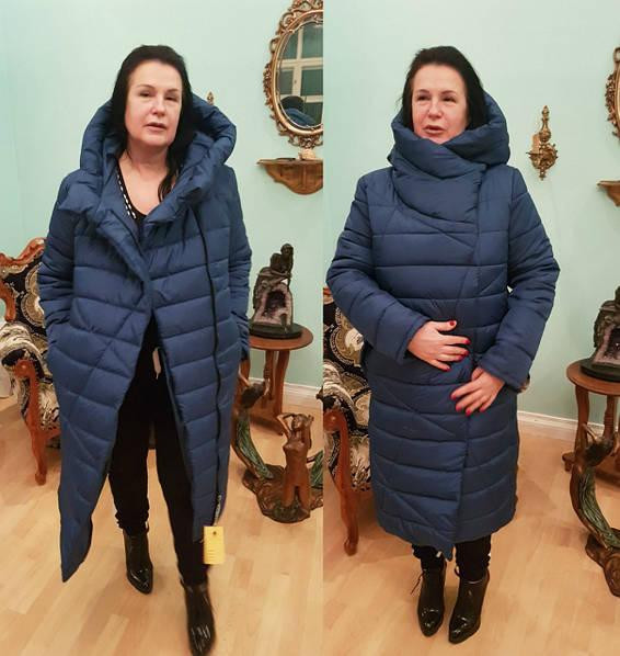 Жіноча подовжена зимова куртка пуховик великих розмірів.  46-72р Київ - фото 2