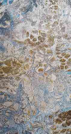 Шпалери вініл на флізеліні AdaWall Roka 1.06х10 абстракція під камінь сині чорні зелені срібло3д 23101-4 Київ