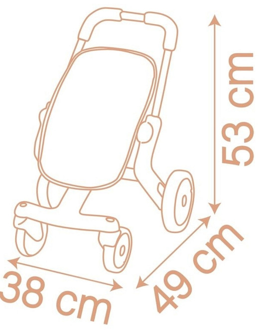 Коляска для ляльки Smoby Baby Nurse Теракотова пудра Київ - фото 3