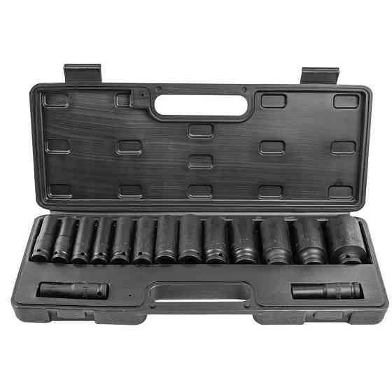 Набір головок ударних глибоких 15пр. 1/2" 6-гранна (10-36мм) Partner PA-4166D-5MPB Одеса