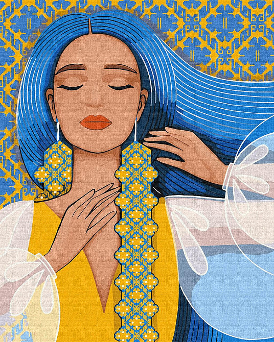 Набір для розпису по номерах. "Вишукана українка" 40х50см, шт Київ - фото 1