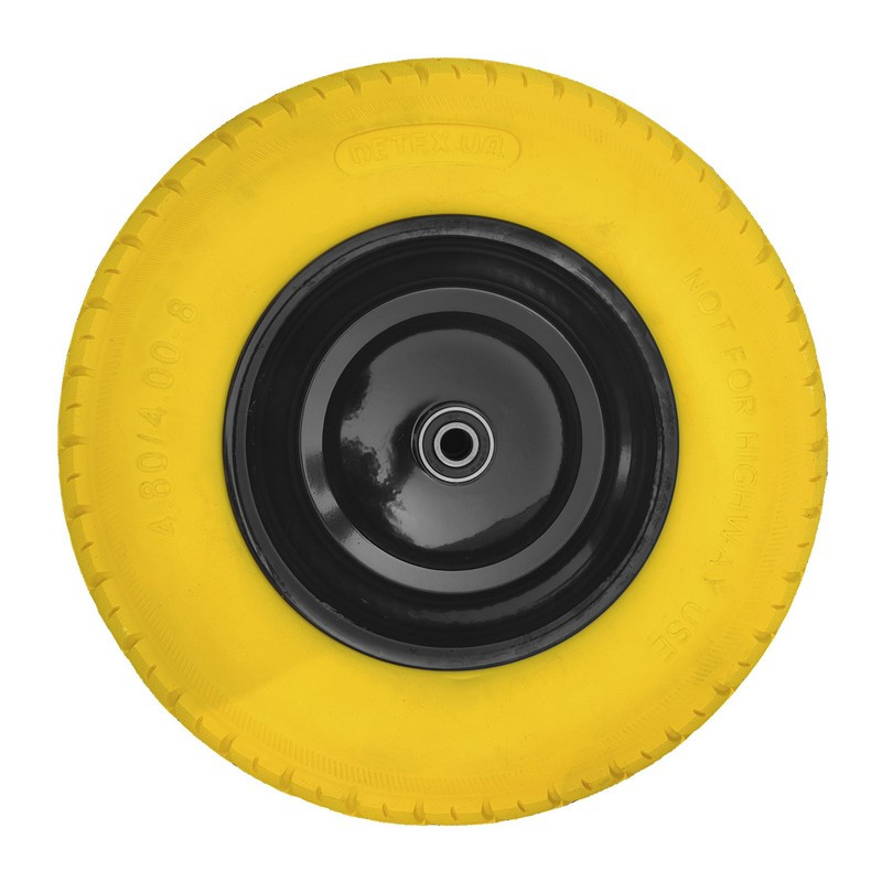 MASTERTOOL Колесо поліуретанове MASTERTOOL PU 4.0х8 Ø 40 см металевий диск підшипник 79-9828 Київ - фото 1