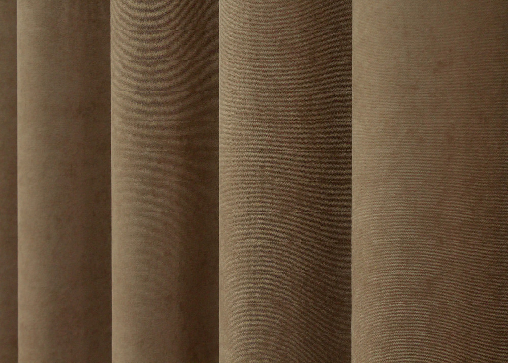 Комплект готовых штор VR-Textil Микровелюр Petek № 1516ш Капучино 100х285 см 2 шт (31-772) Киев - изображение 7