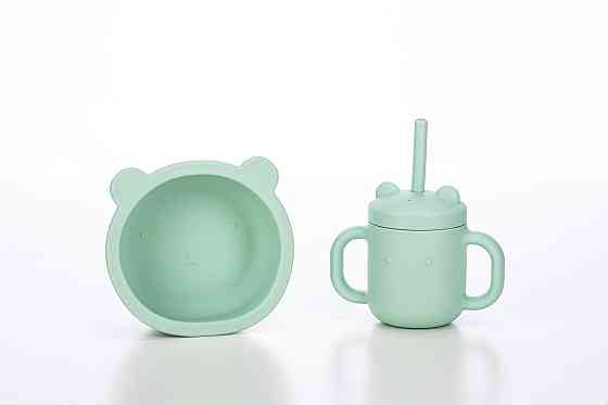 Силіконова миска дитяча FreeOn  Lion, mint Киев