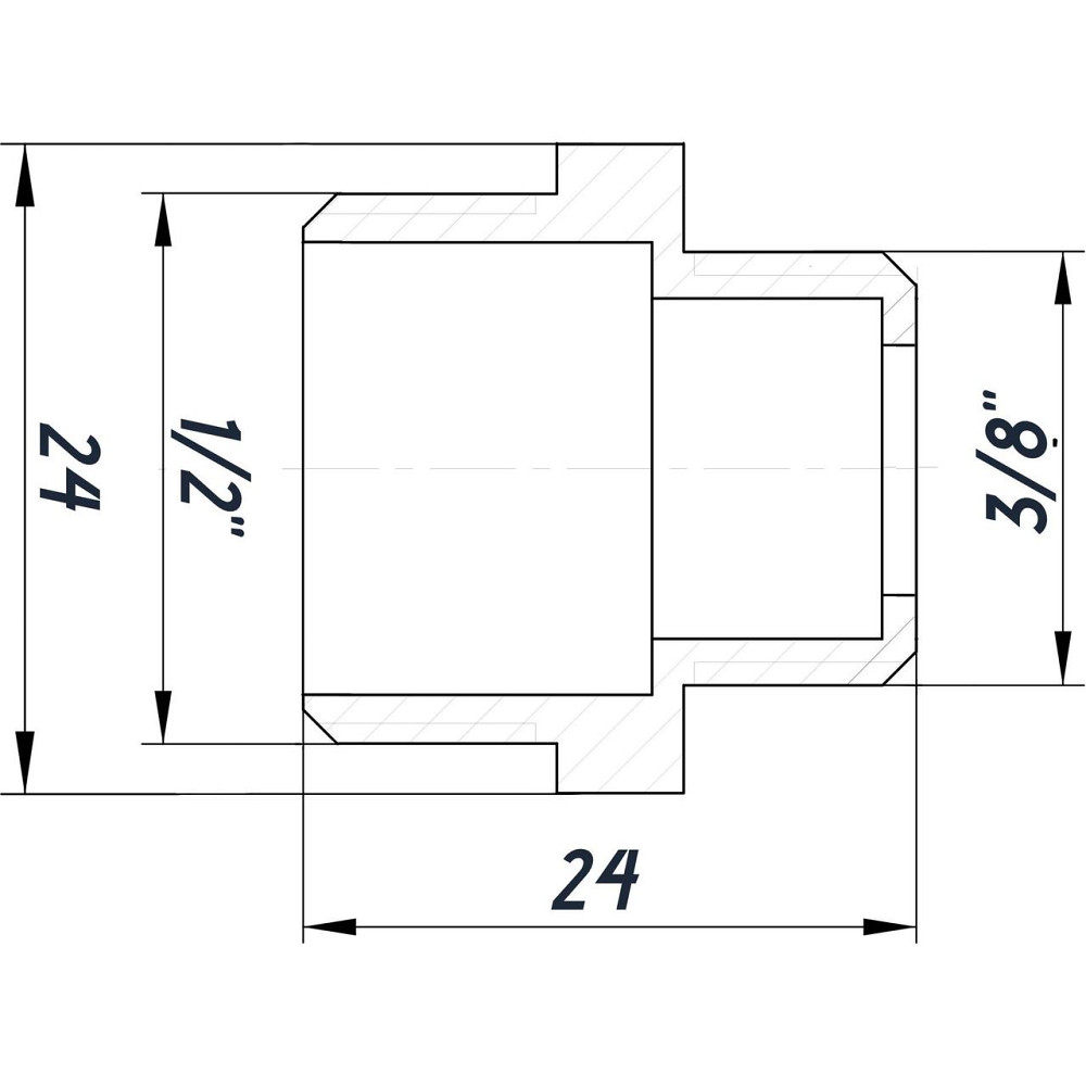 Ніпель редукційний 1/2″х3/8″ЗЗ нікельований під прокладку NN322G OPTIMUM (000030788) Київ - фото 3