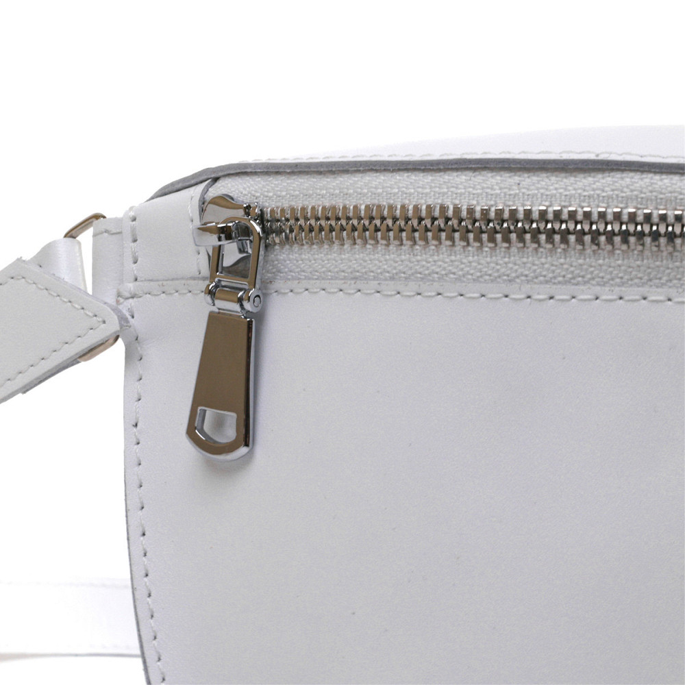 Шкіряна жіноча бананка Shvigel 16384 Білий Київ - фото 6