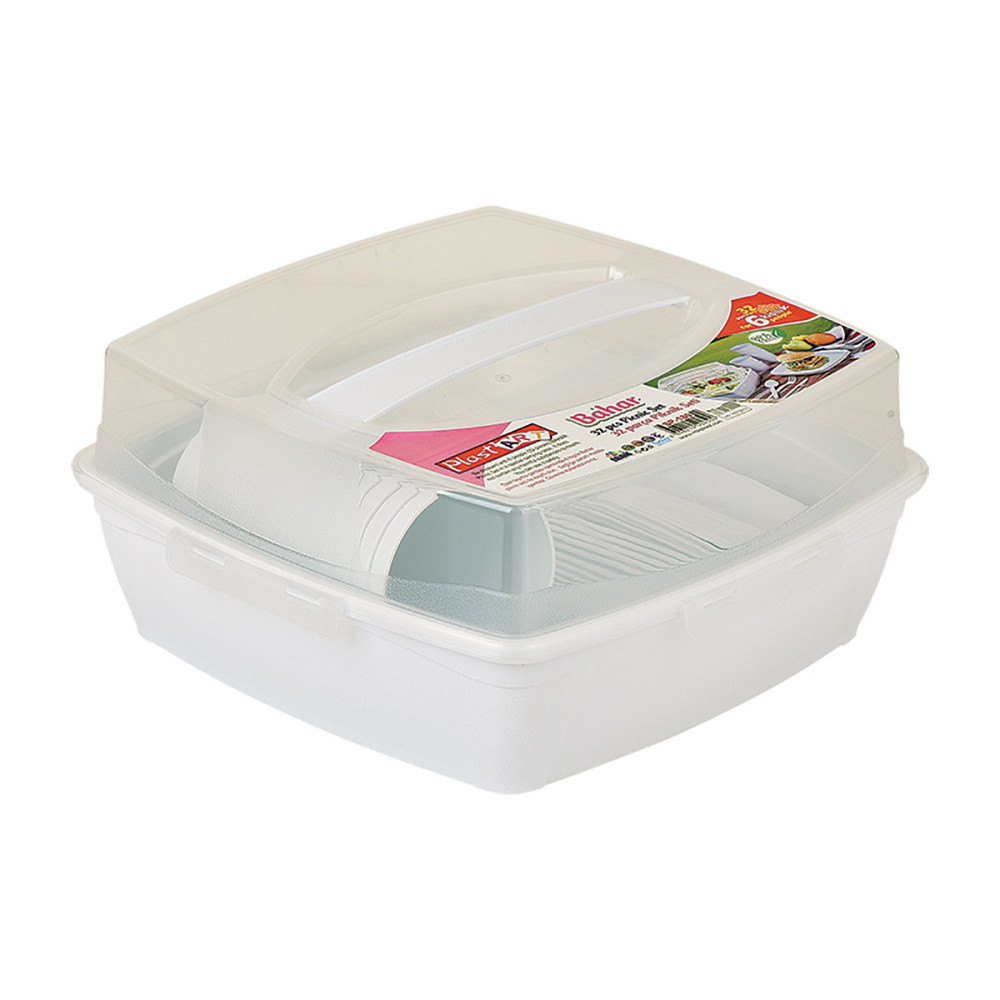 Набор посуды для пикника на 6 персон 32 предмета белый SP-180 