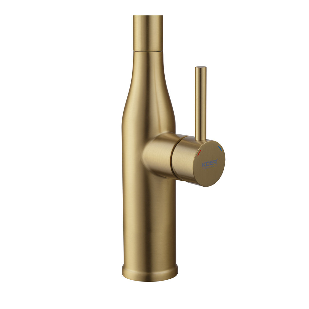 Кухонний змішувач Koer KI-70004-12 з висувним виливом з нержавіючої сталі (KR5004) Харків - фото 7