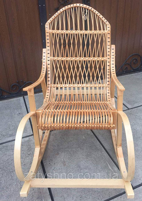 Крісло качалка для дому | крісло-гойдалка плетена для дачі | крісло гойдалка плетене крісло Київ - фото 6