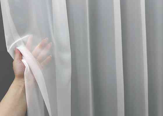 Тюль VR-Textil Вуаль 1795т Шифон однотонный Молочный 600х270 см (43-270) Киев