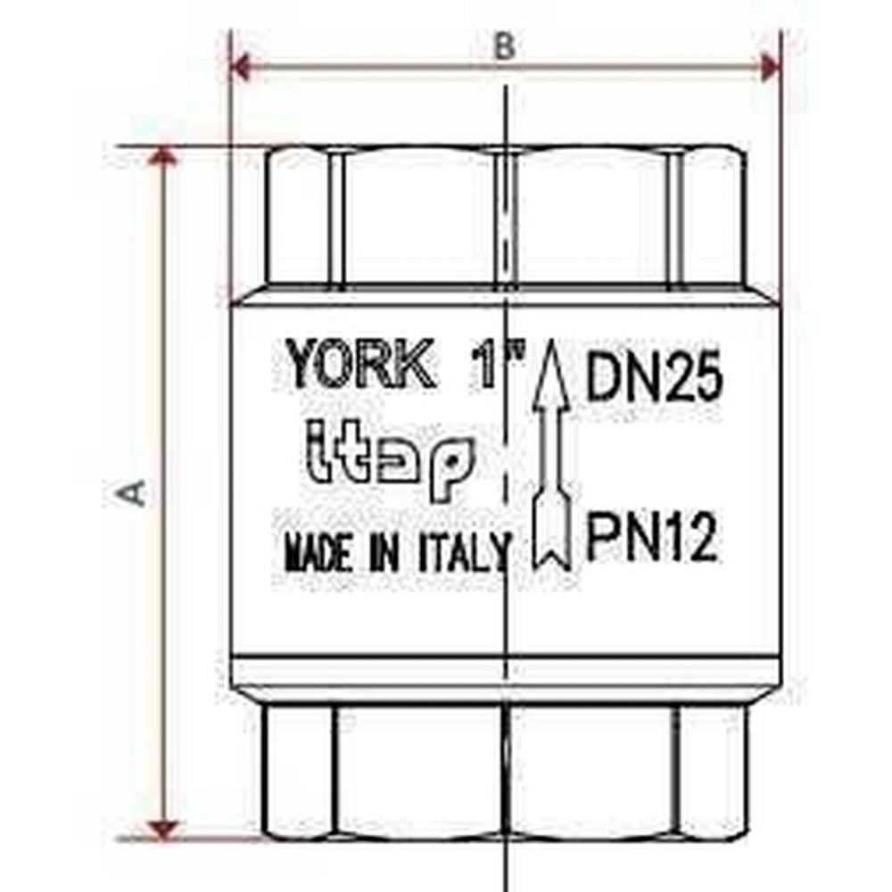 Клапан обратного хода воды ITAP 1″ YORK 103 (000000519) Киев - изображение 3