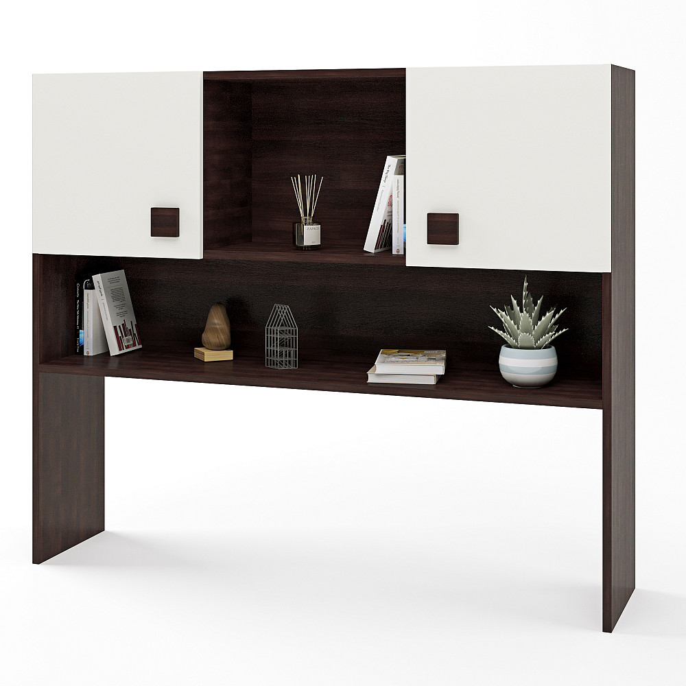 Надстройка для стола Эверест Соната венге темный + белый (DTM-2156) Львов - изображение 1