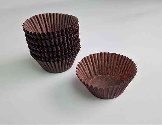 Тартолітка для кексів 5А кругла коричнева D40 H27,5 (100 шт.) (1 уп.) Харків