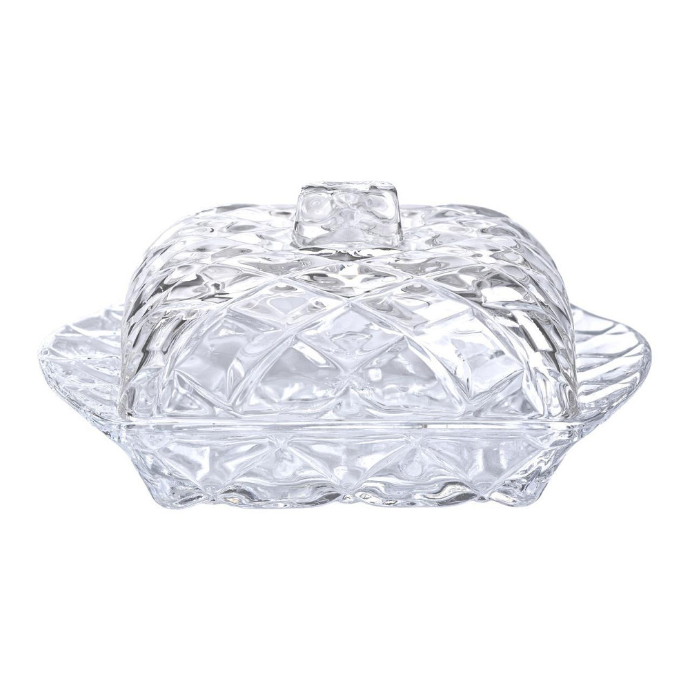 Маслянка скляна для вершкового масла з кришкою 16.5х10.5х8 см підставка для вершкового масла HP-YH-45 Київ - фото 2