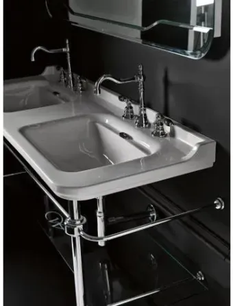 Раковина  Kerasan Waldorf czarny 150x55 odpływ chrom 4143K4 Киев