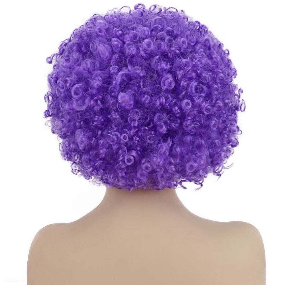 Парик Афро AICKER Short Kinky Curly Фіолетовий синтетичний термостійкий короткий для вечірки косплею Київ - фото 4