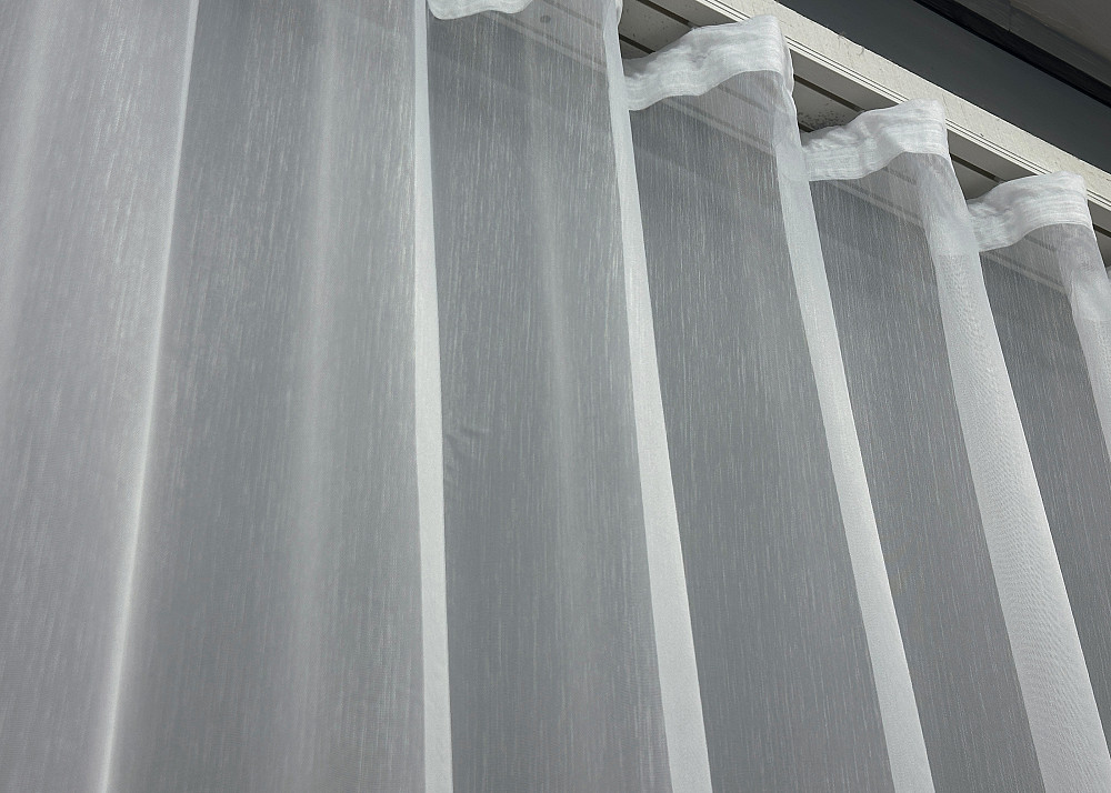 Тюль бамбук с вышивкой и люрексом цвет молочный с капучино 1655т Киев - изображение 7