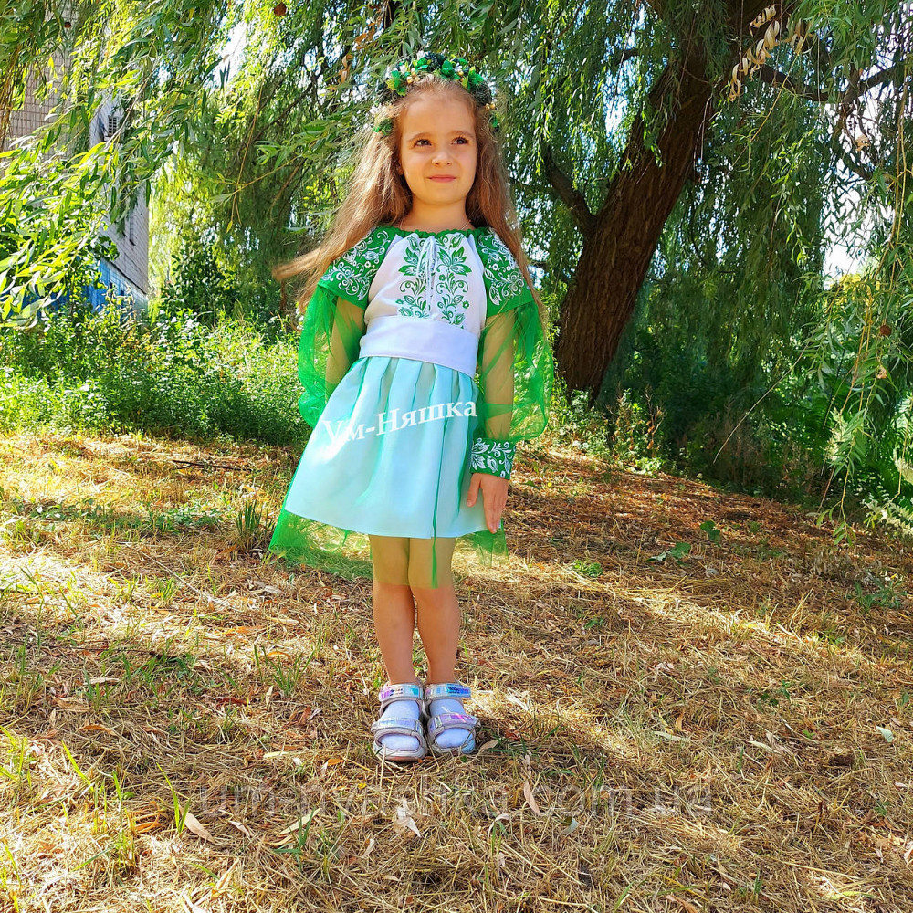 Вишиванка сукня зелена Казка Мавка Кривий Ріг - фото 5