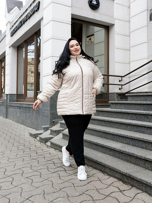 Женская демисезонная куртка средней длины стёганная больших размеров. 46-78р Киев - изображение 9