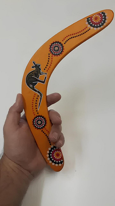 Дерев’яний бумеранг RESTEQ з липи 33×14 см — розписний бумеранг, що повертається, з натурального дерева для активного відпочинку Київ - фото 8