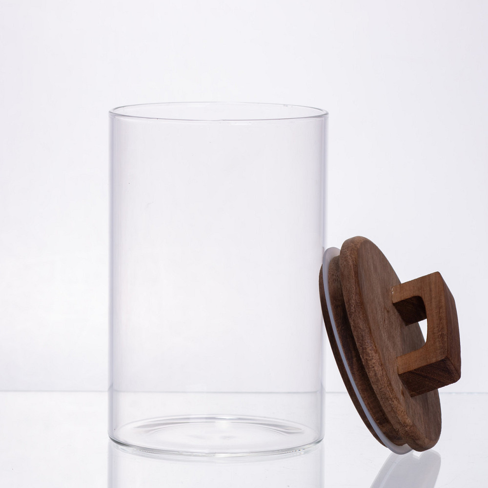 Yiwu банка для сипучих продуктів з бамбуковою кришкою 900 мл 64486-66 Коломыя - изображение 3