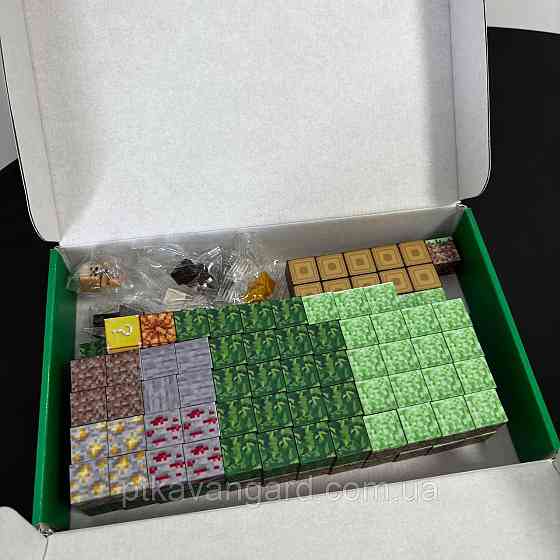 Магнітний конструктор Майнкрафт 128 блоків база у лісі з фігурками Dream World Minecraft LZCK 030 Хмельницький