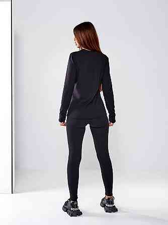 Жіноча повсякденна термобілизна хб джерсі на флісі Чорний, L-XL Одеса