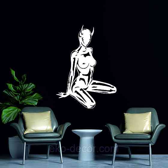 Декоративное настенное Панно «Девушка», Декор на стену 90*64 см, Белый Киев