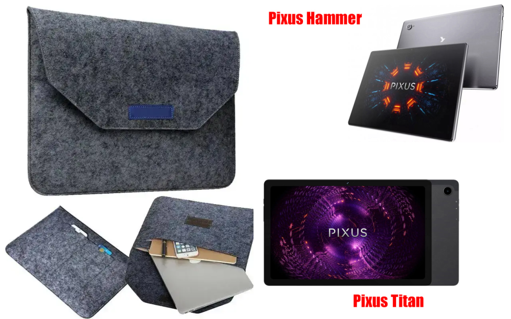 Сумка Wool із войлока для планшета Pixus Hammer, Pixus Titan Київ - фото 1