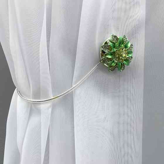 Магніти для штор та гардин "Flowers" набір 2 шт М'ятний (81-194) Київ